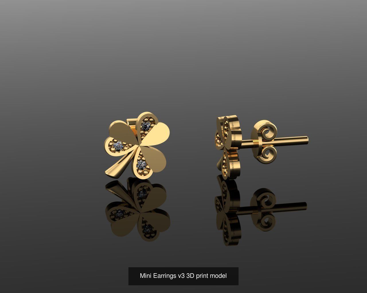 Mini Earrings v3 41 3D print model 3D Model Collection_19