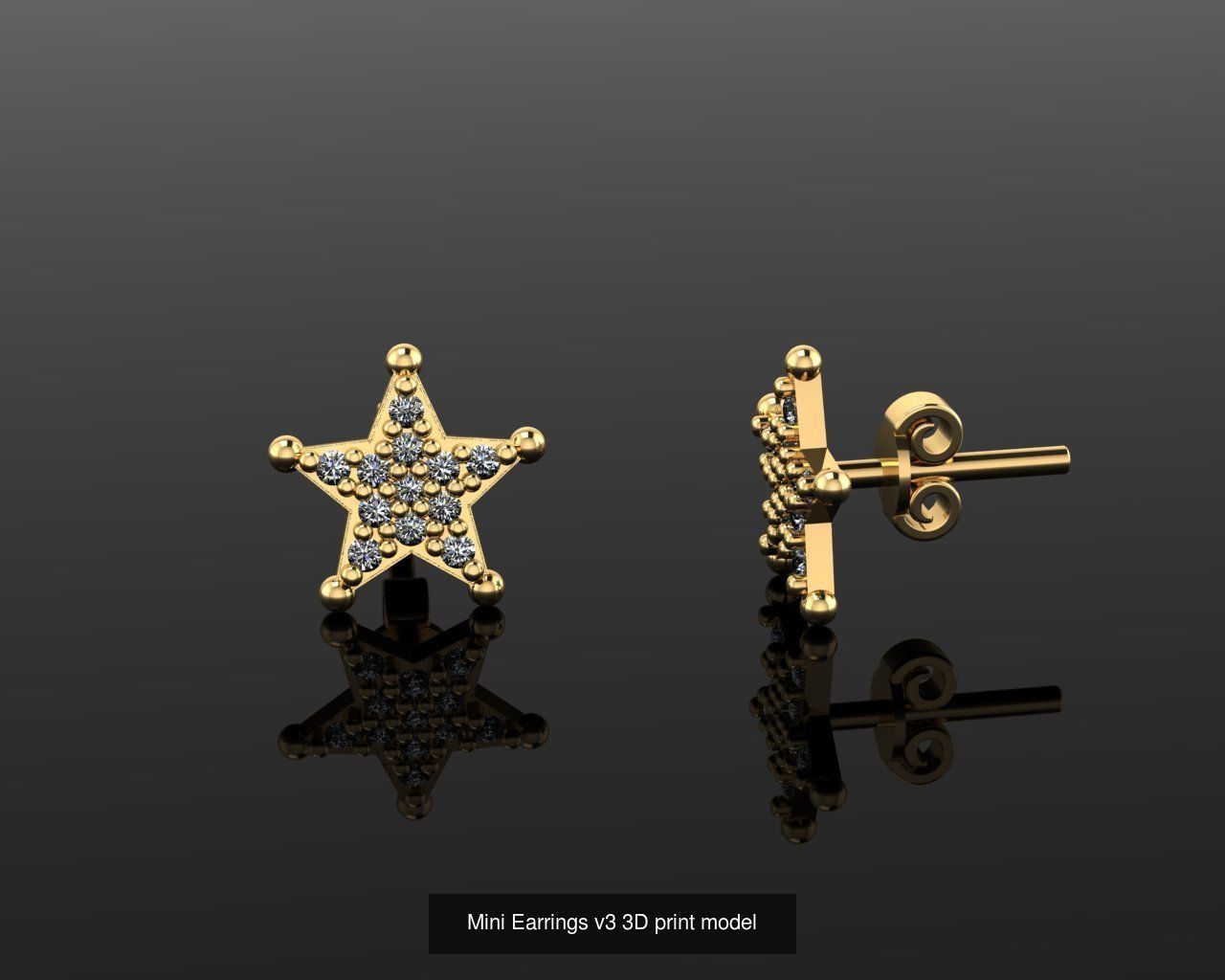 Mini Earrings v3 41 3D print model 3D Model Collection_26