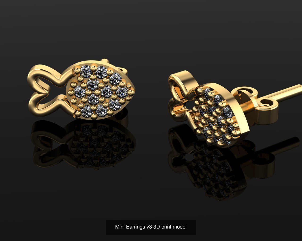 Mini Earrings v3 41 3D print model 3D Model Collection_16