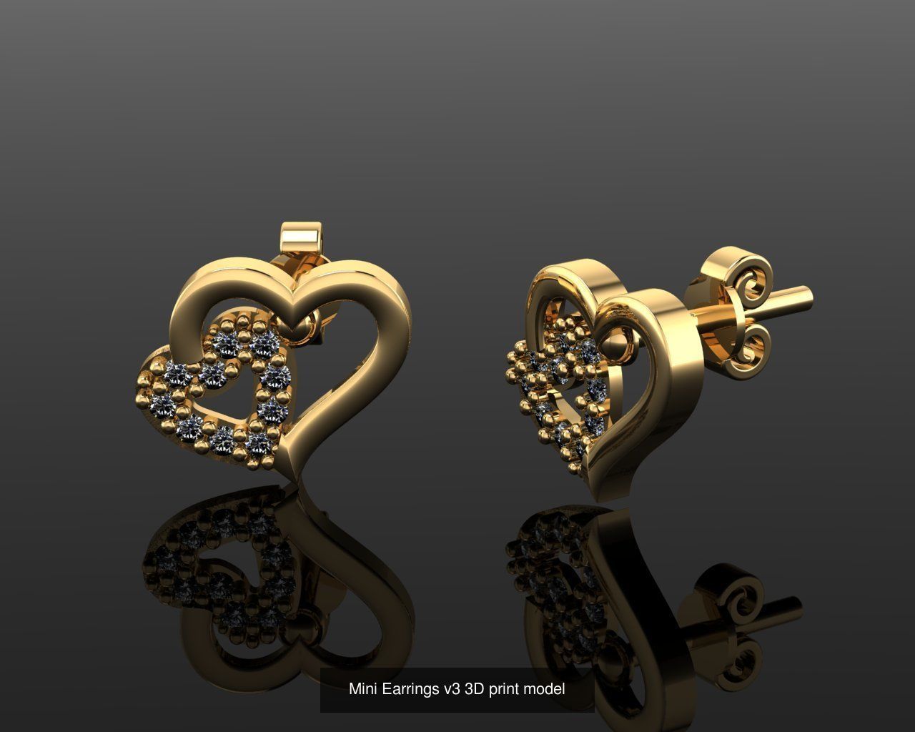 Mini Earrings v3 41 3D print model 3D Model Collection_7