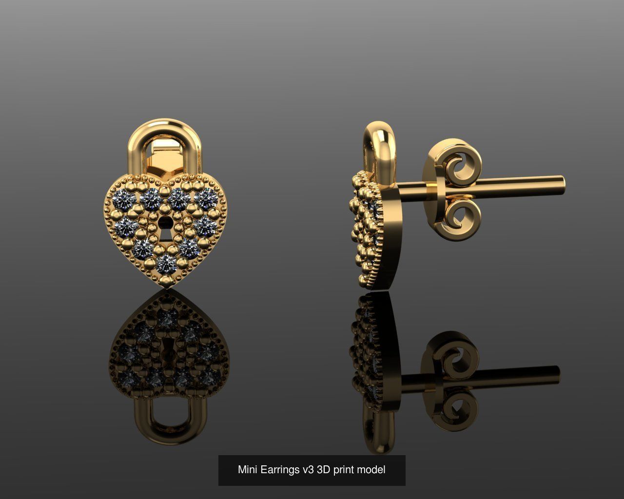 Mini Earrings v3 41 3D print model 3D Model Collection_30