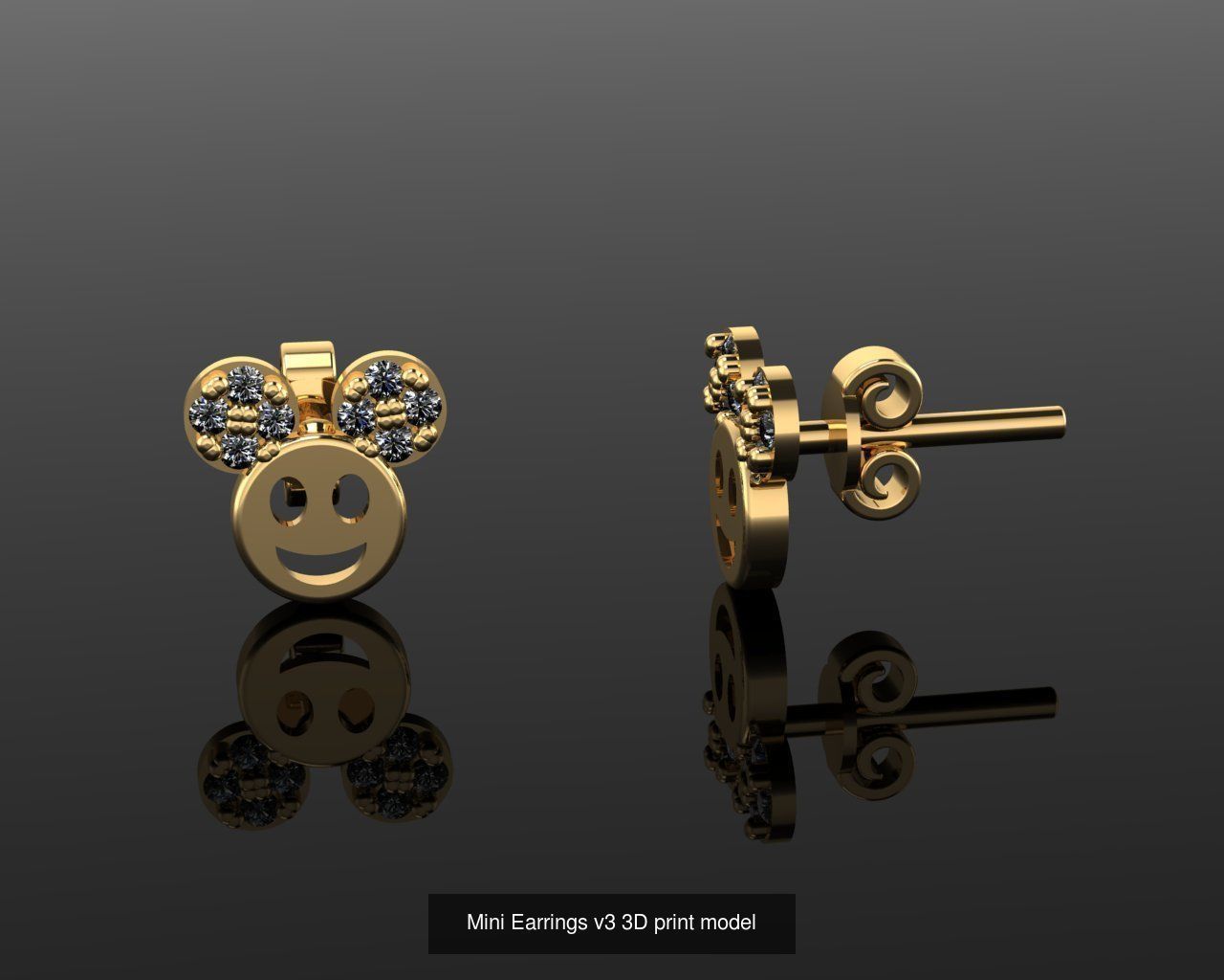 Mini Earrings v3 41 3D print model 3D Model Collection_42