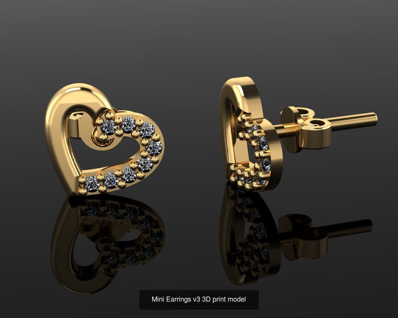 Mini Earrings v3 41 3D print model 3D Model Collection_18