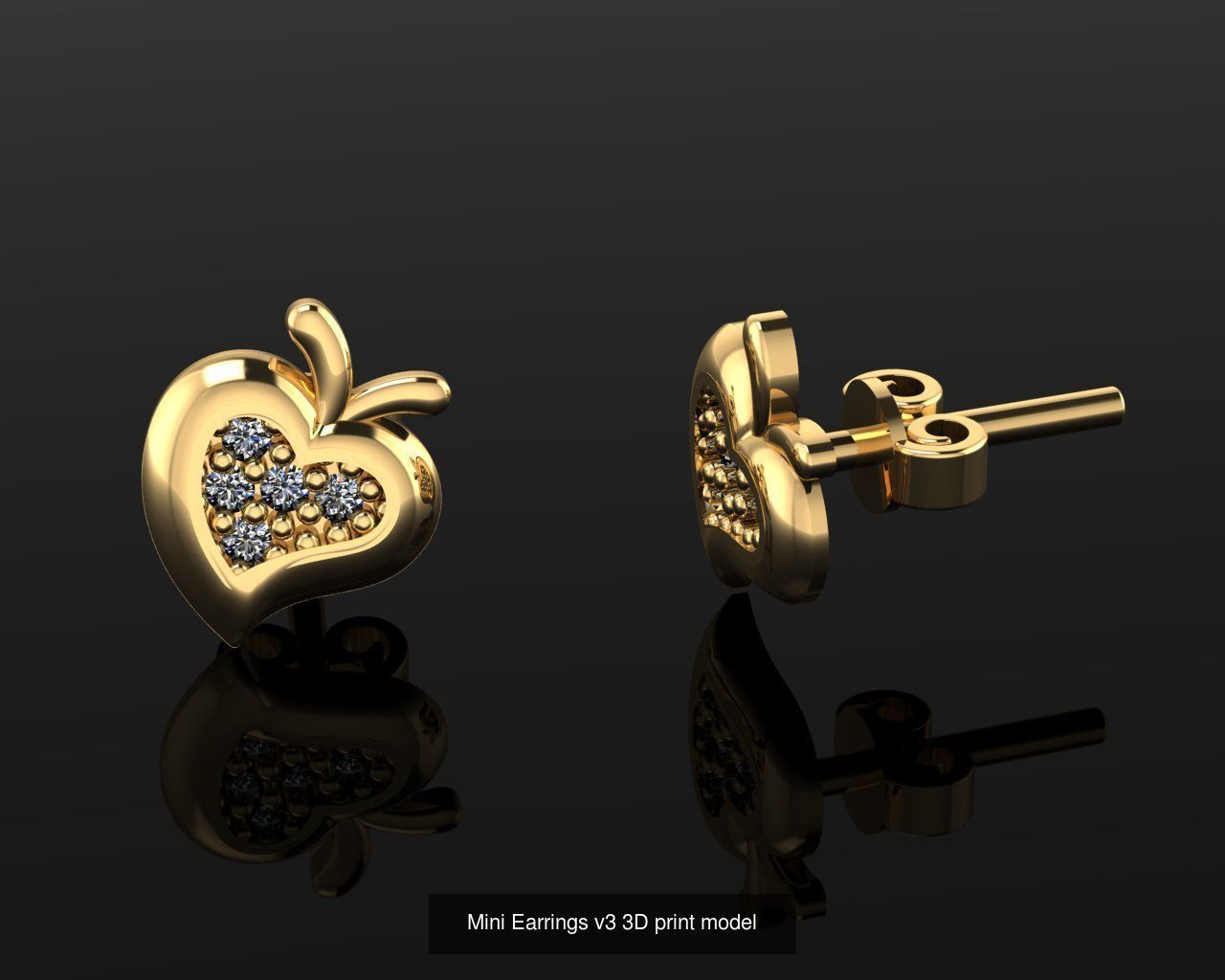 Mini Earrings v3 41 3D print model 3D Model Collection_15