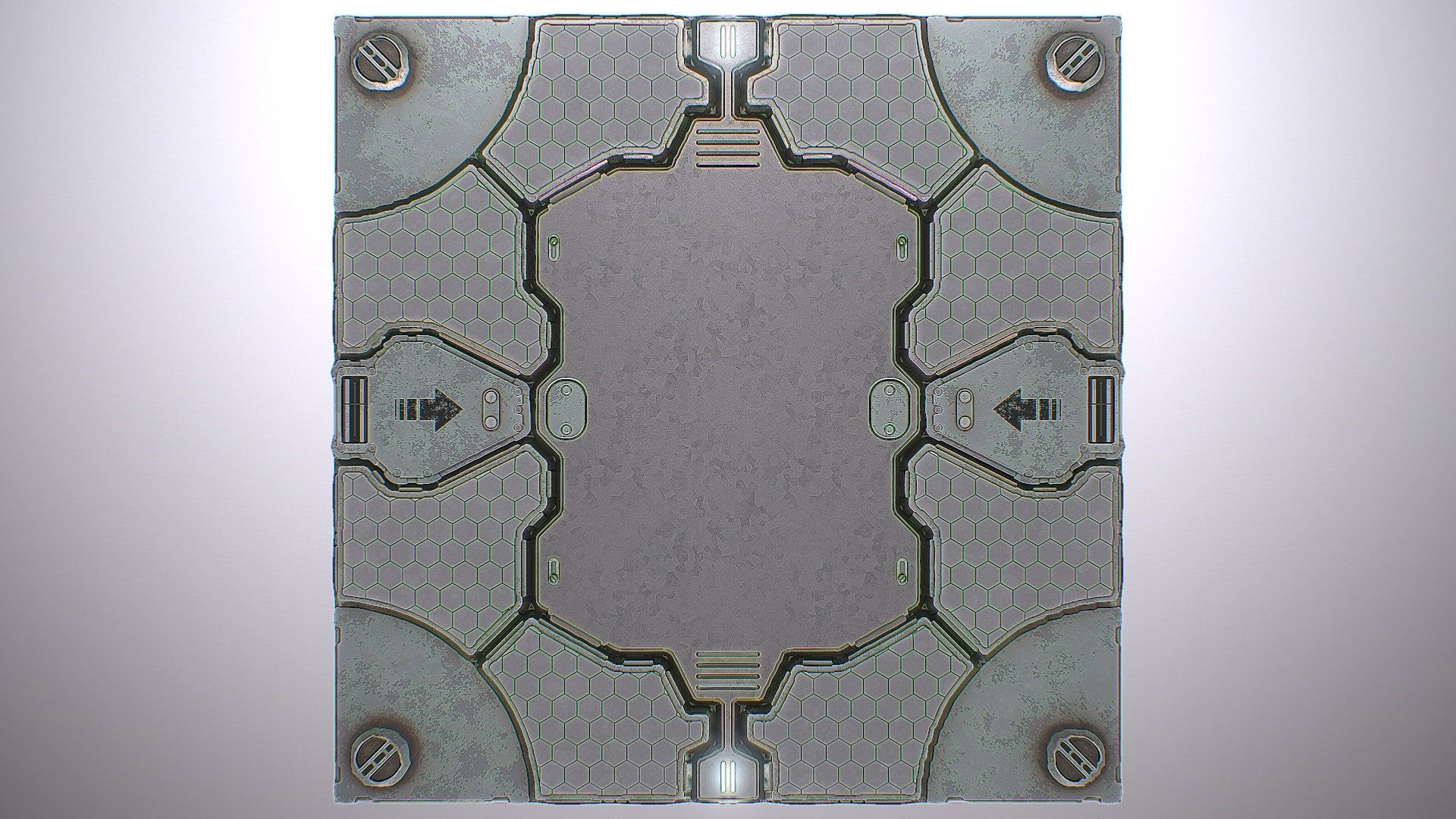 PBR Sci-Fi Spaceship Texture 37 Low-poly 3D model_2