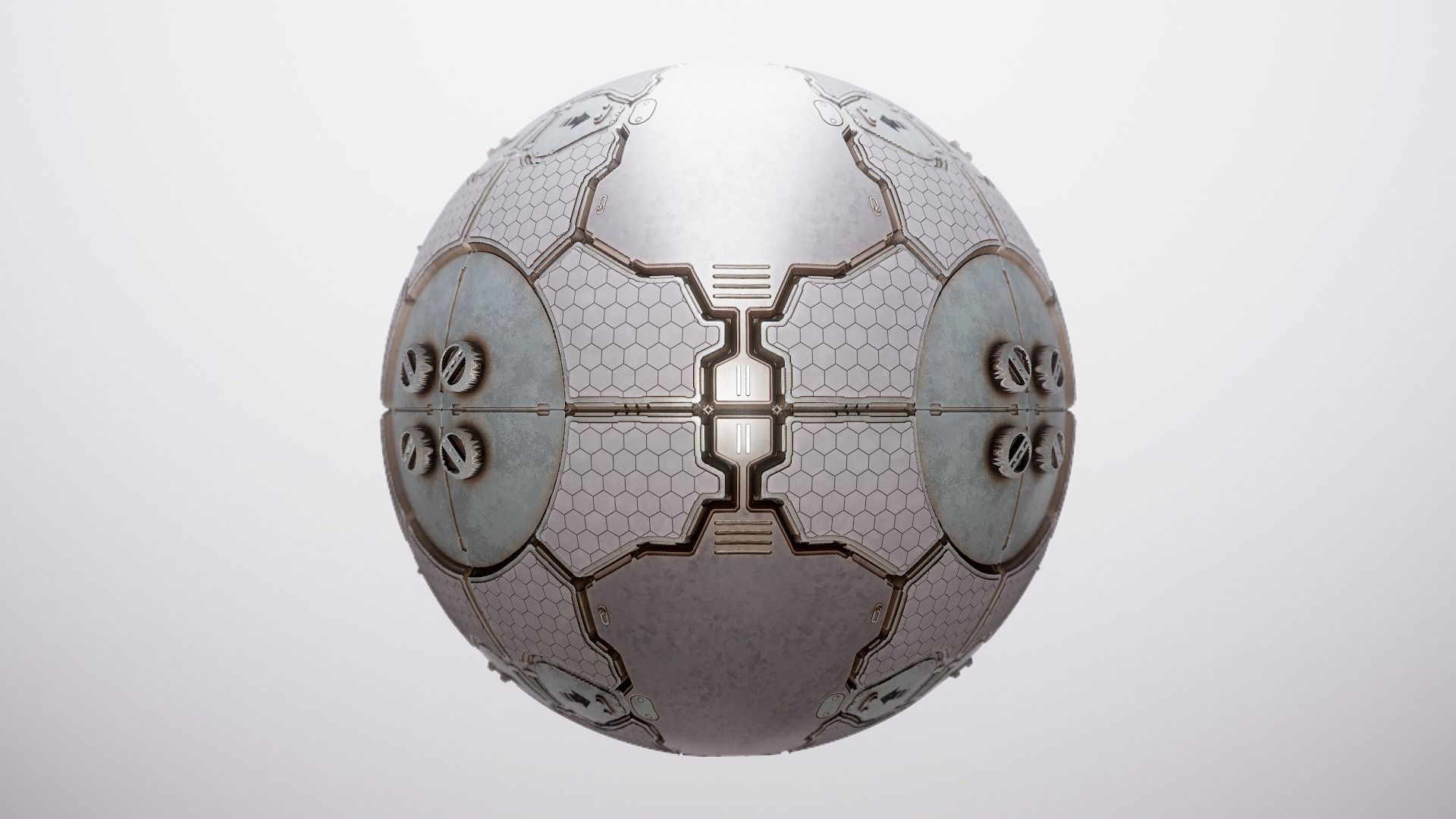 PBR Sci-Fi Spaceship Texture 37 Low-poly 3D model_3