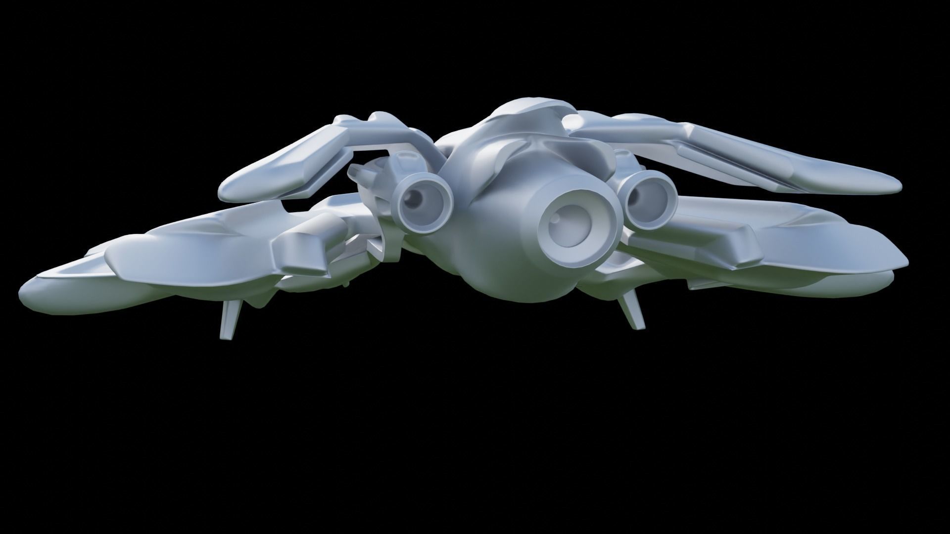 Stylized Space Ship 3D model_1