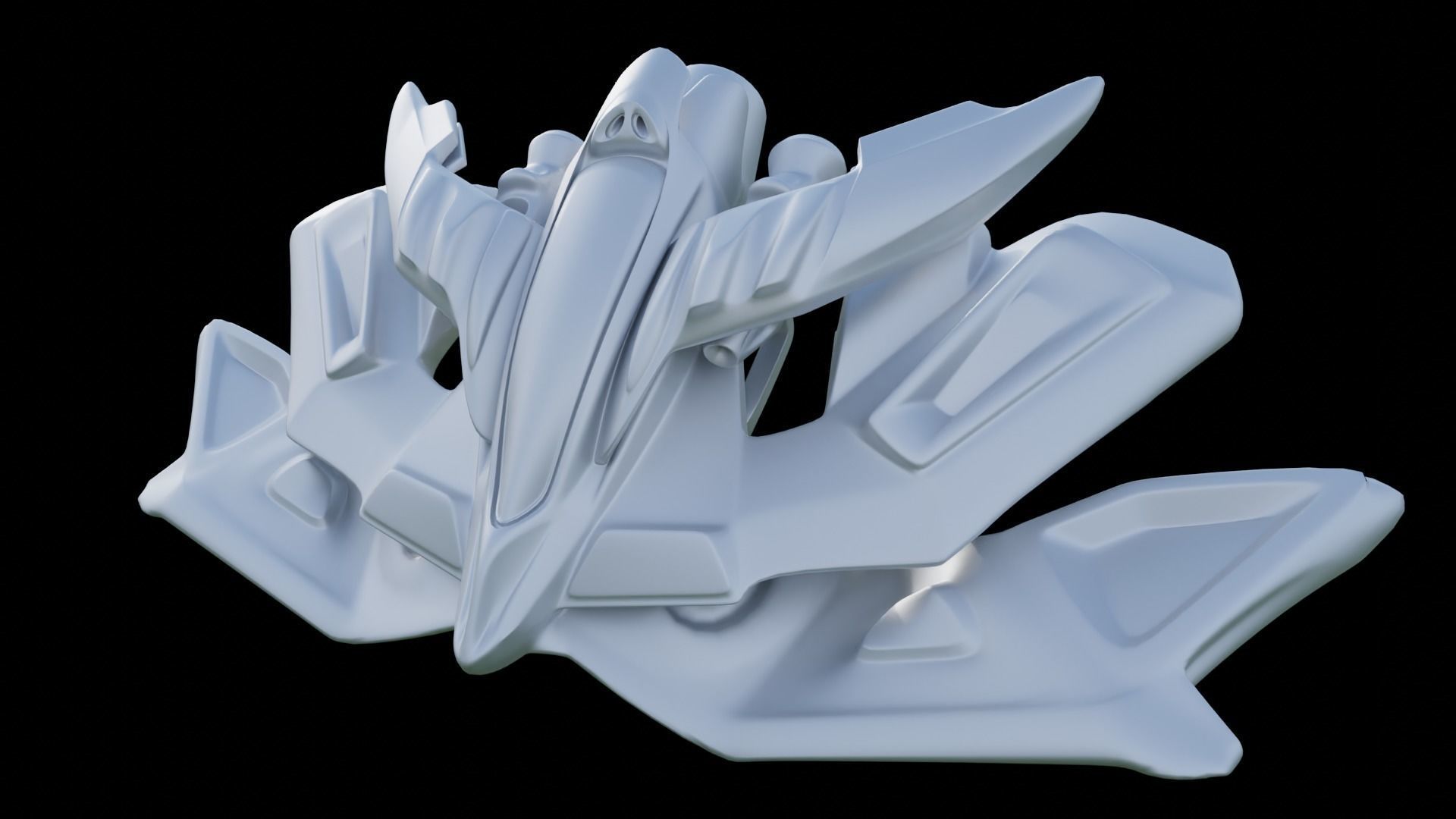 Stylized Space Ship 3D model_2
