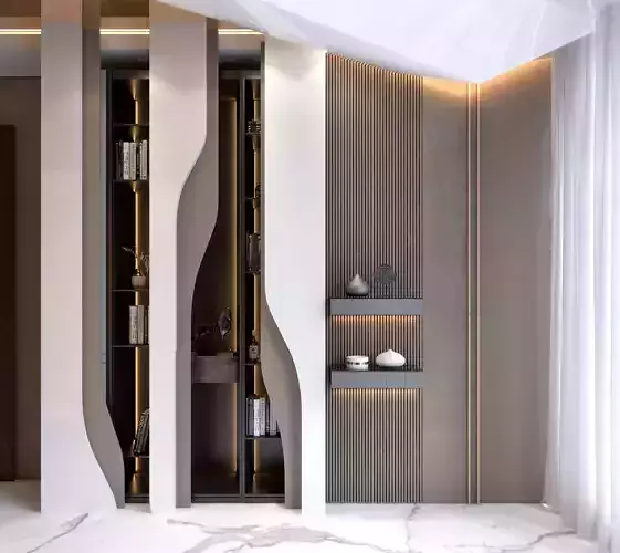 Wall Decore    TV Wall    cabinet      library     