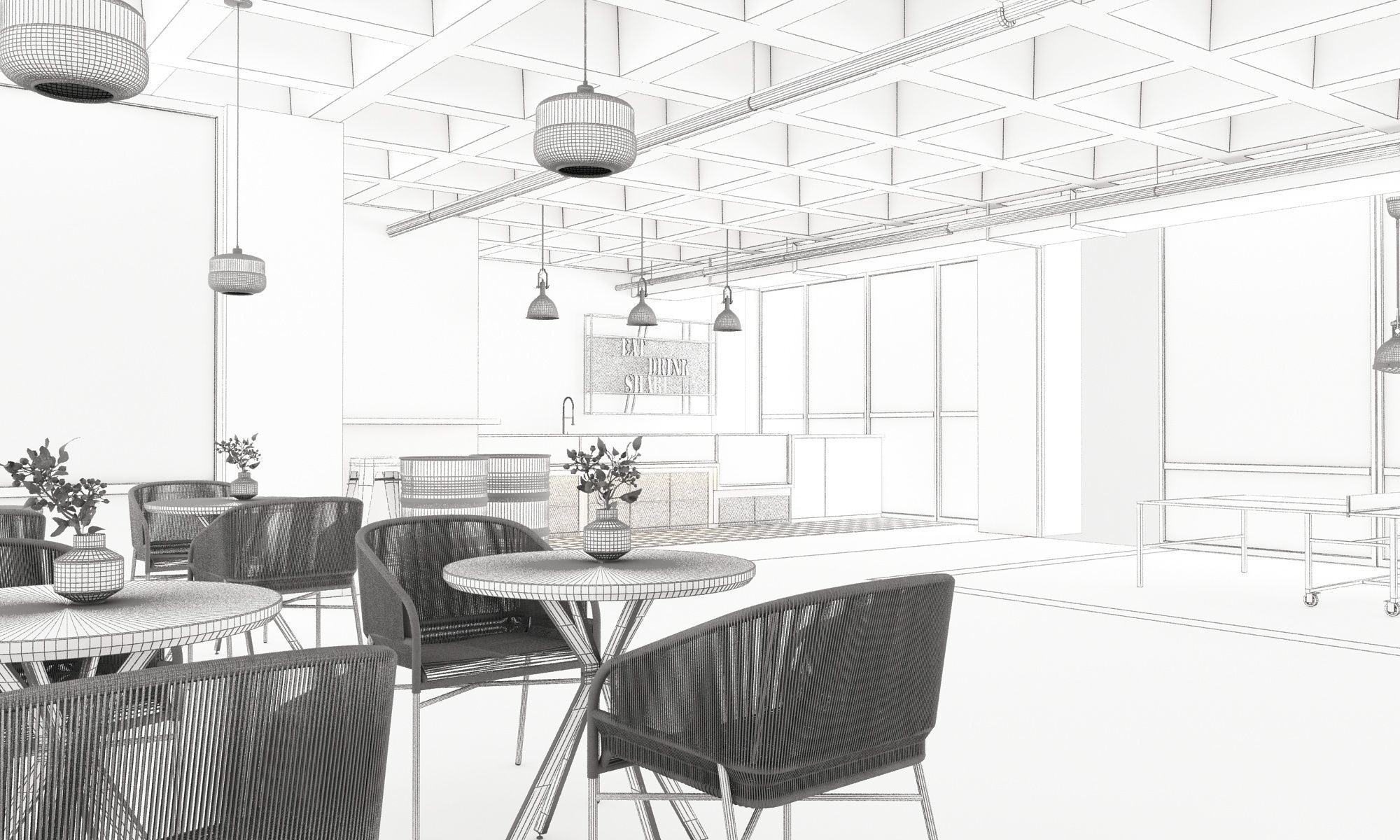 Go-Kart Cafe Restaurant 3D model_14