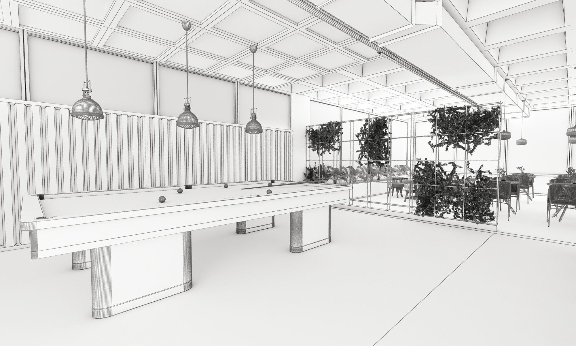Go-Kart Cafe Restaurant 3D model_12