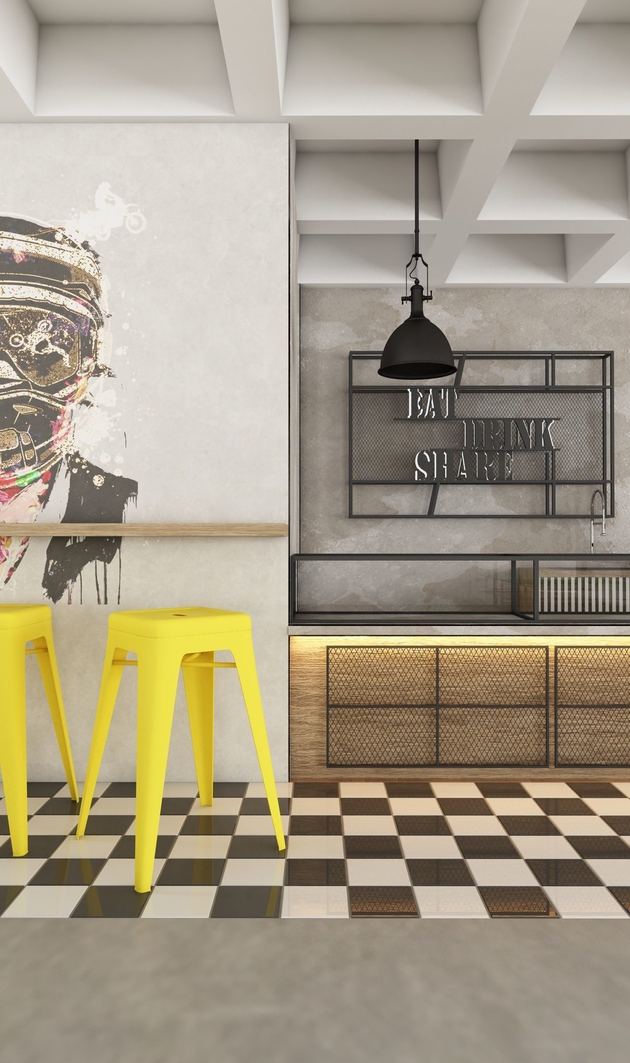 Go-Kart Cafe Restaurant 3D model_2