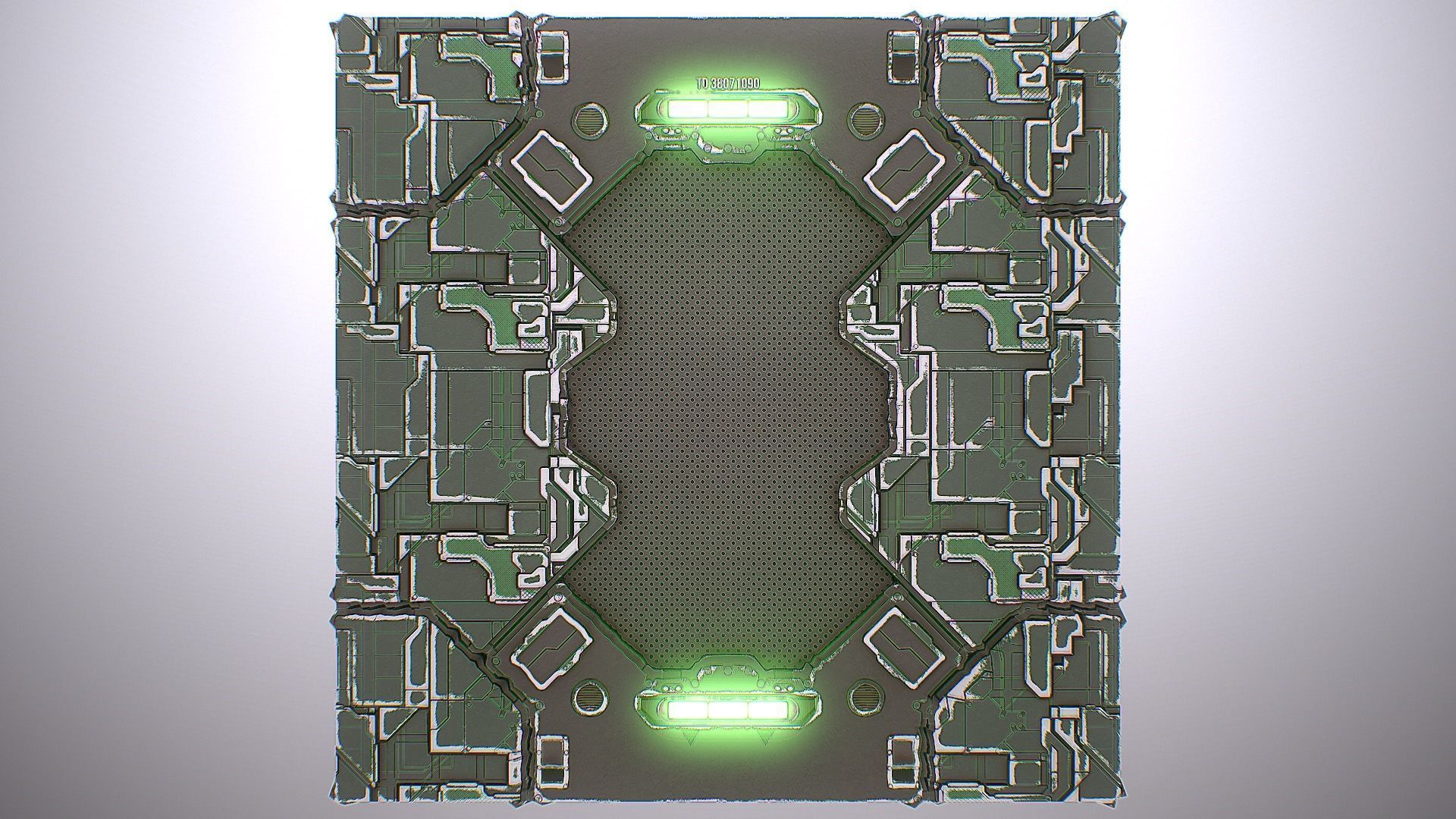 PBR Sci-Fi Spaceship Texture 45 Low-poly 3D model_2