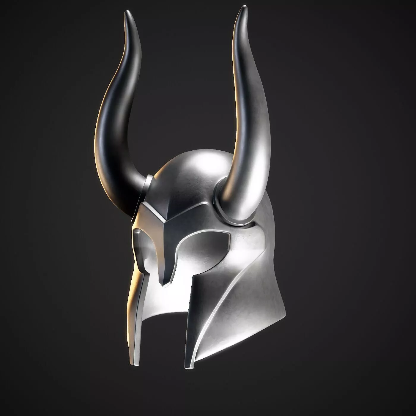 Helmet 3 with horns Low-poly 3D model