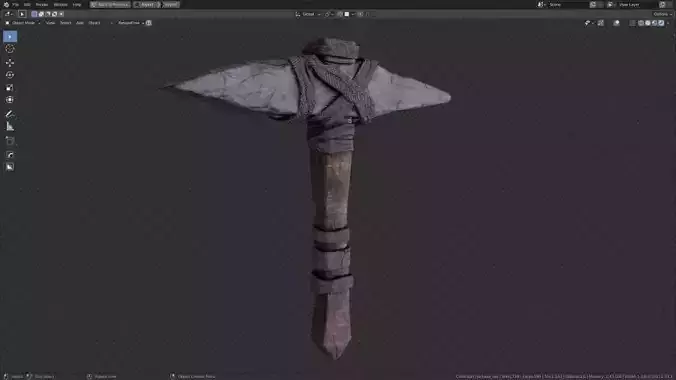 Pickaxe Game-ready model axe