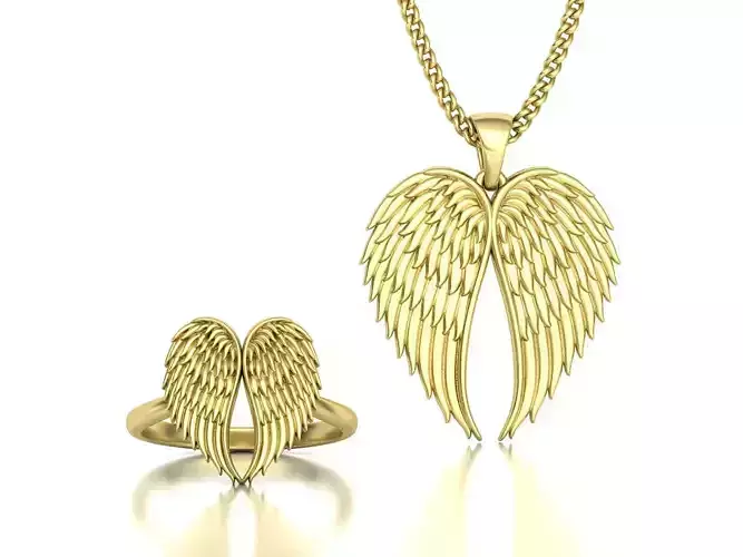 Angel Wings Ring and Pendant Collection 