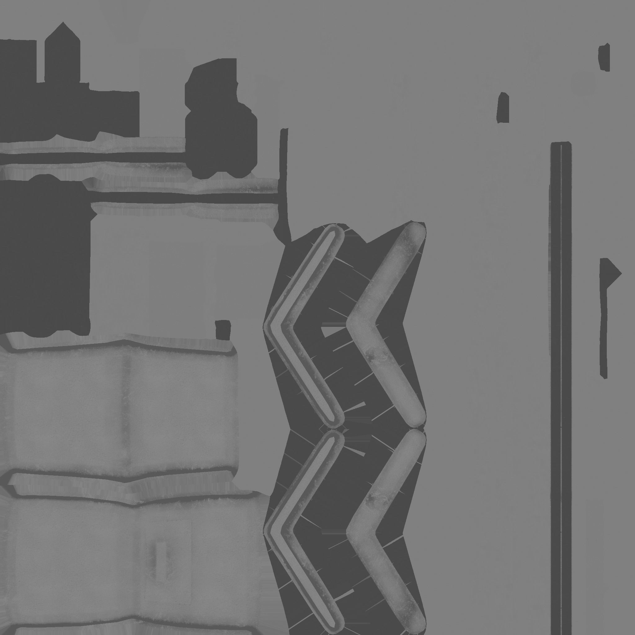 Wheelchair 03 Full Black - Character Design Accessory Inclusive Low-poly 3D model_18