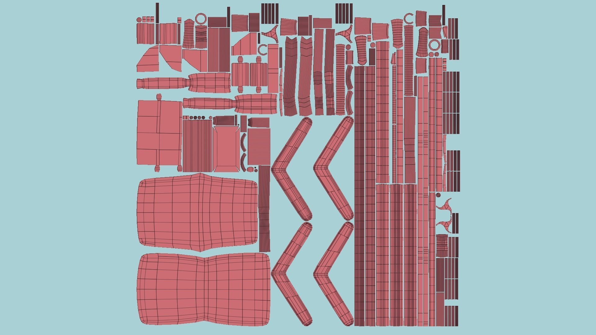 Wheelchair 05 Beige - Character Design Accessory Inclusive Low-poly 3D model_11