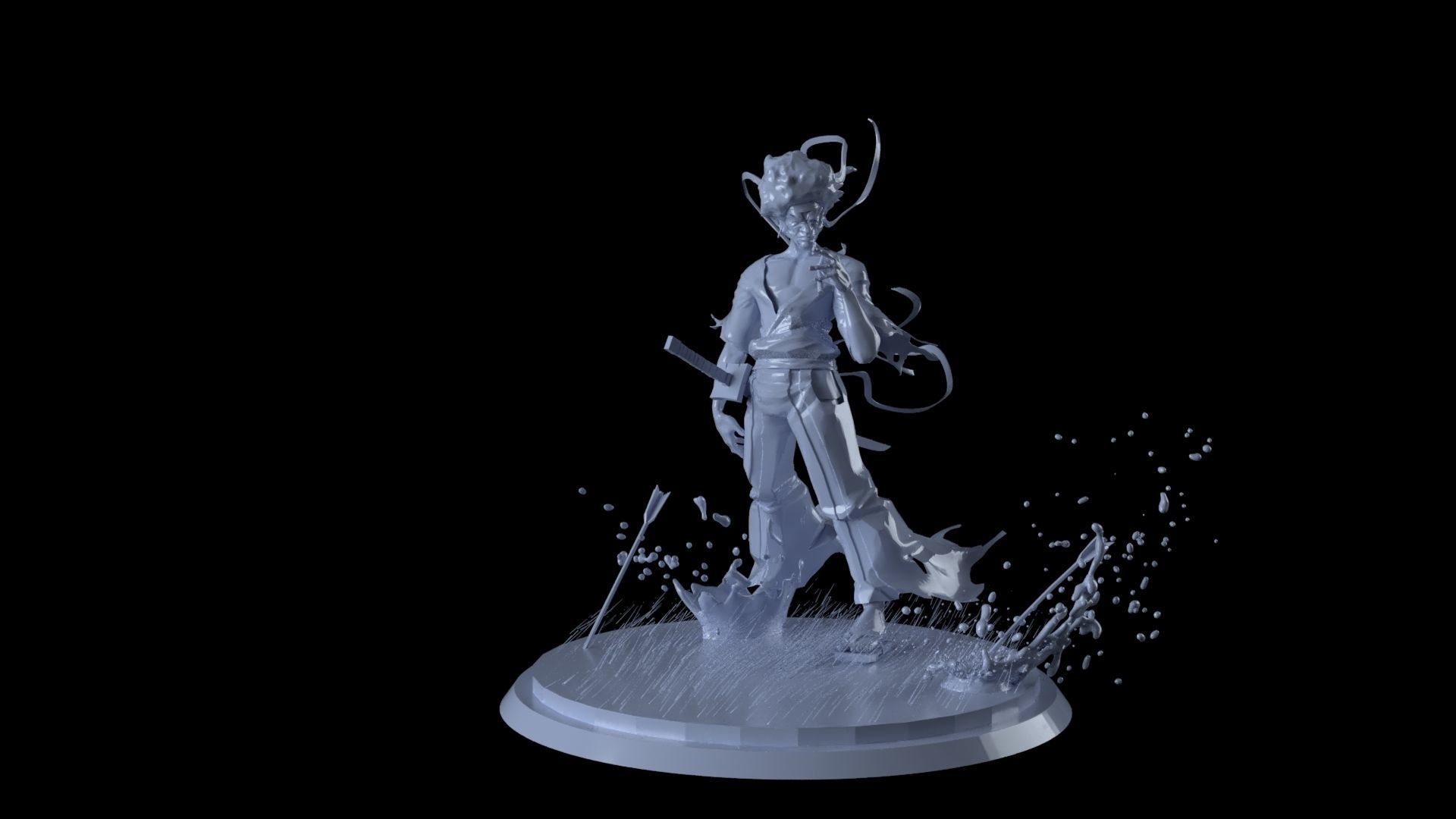 Afro Samurai 3D print model_3