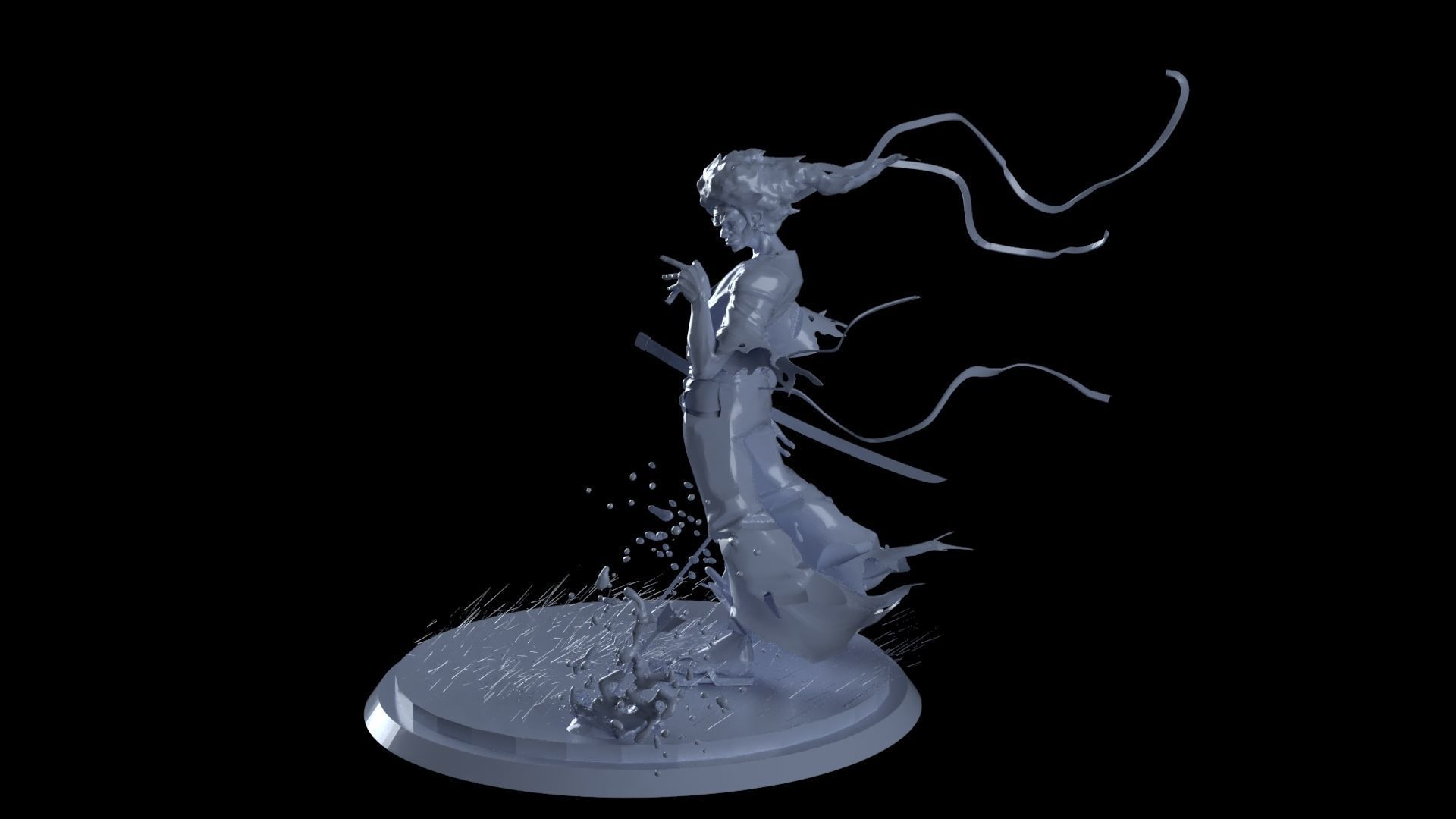 Afro Samurai 3D print model_2