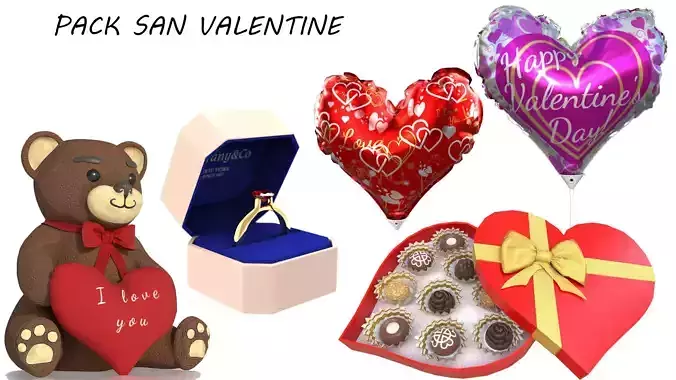 SAN VALENTINE PACK 3D Model Collection
