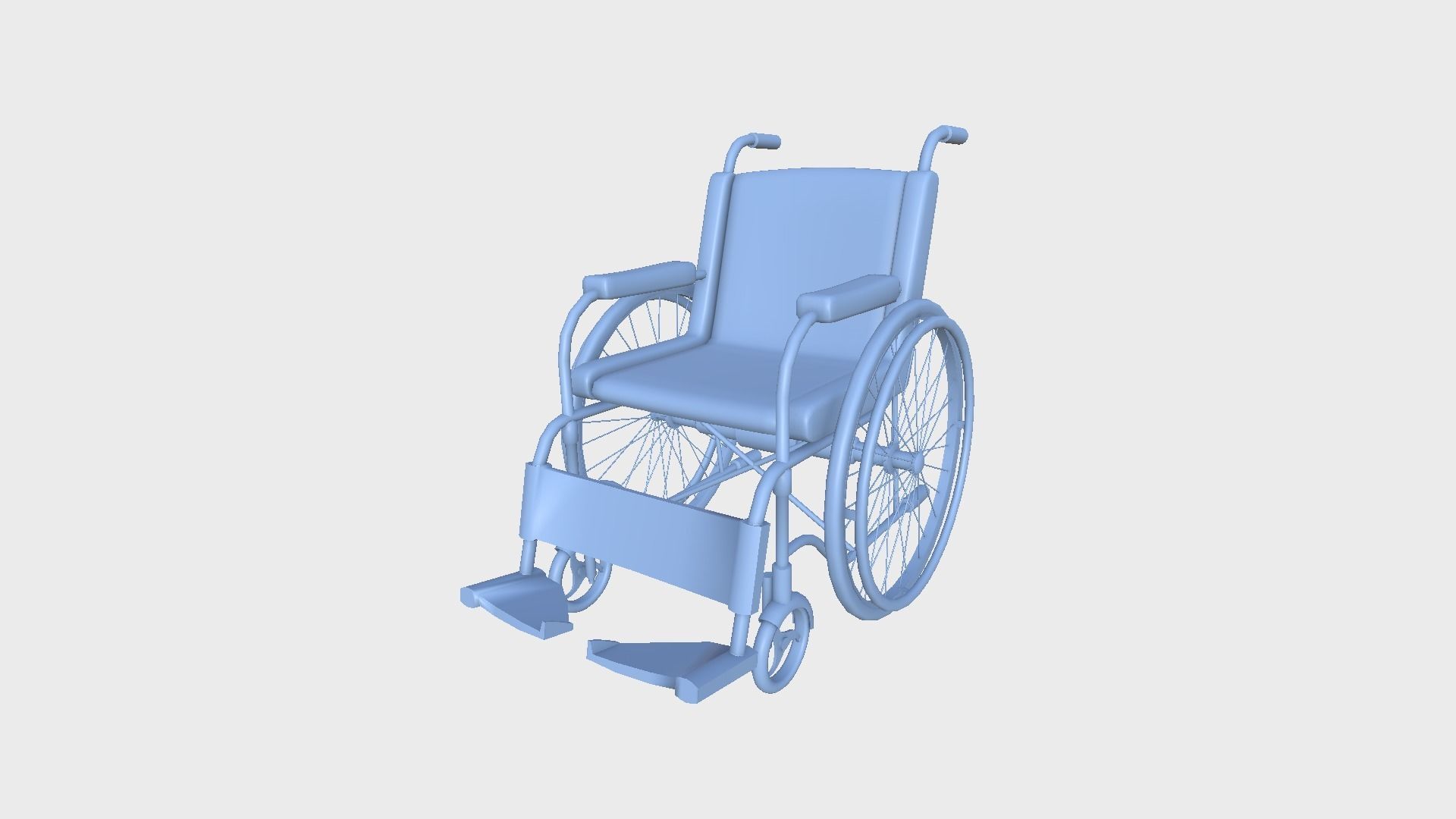 Wheelchair 06 Pink - Character Design Accessory Inclusive Low-poly 3D model_7