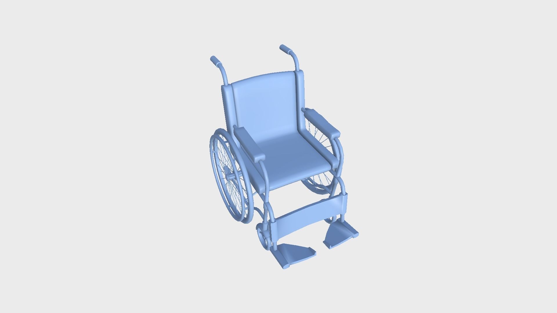 Wheelchair 07 Yellow - Character Design Accessory Inclusive Low-poly 3D model_8