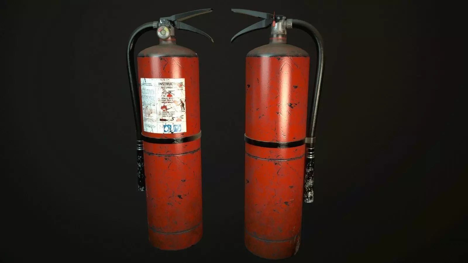 Fire Extinguisher Low-poly 3D model