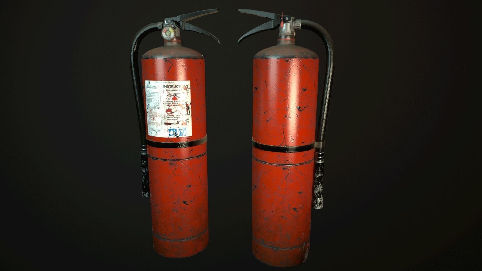 Fire Extinguisher Low-poly 3D model_0