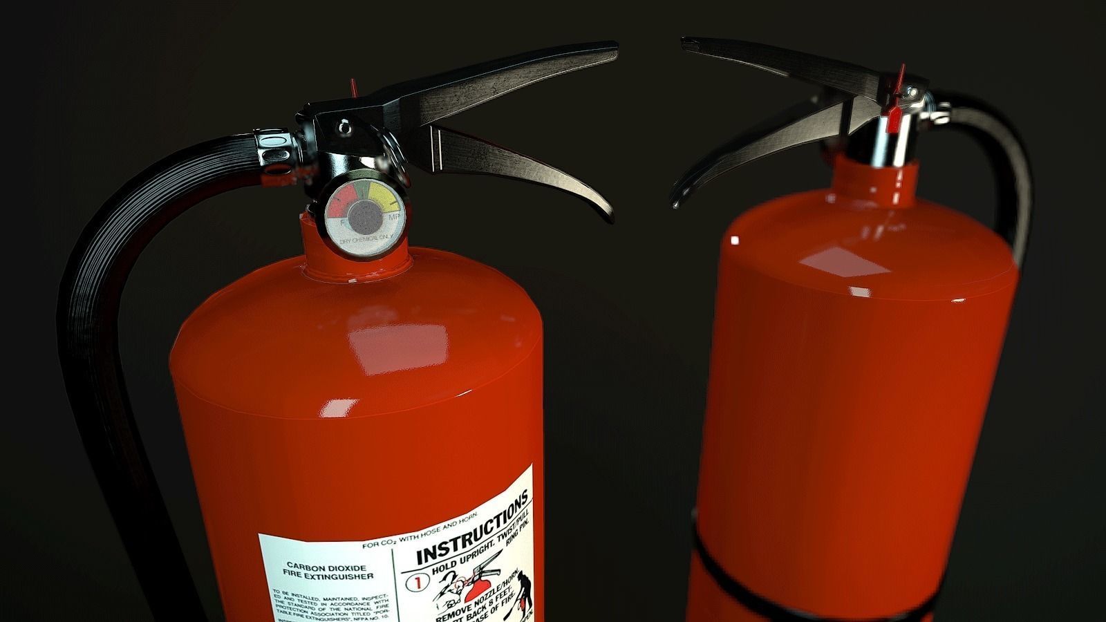 Fire Extinguisher Low-poly 3D model_7