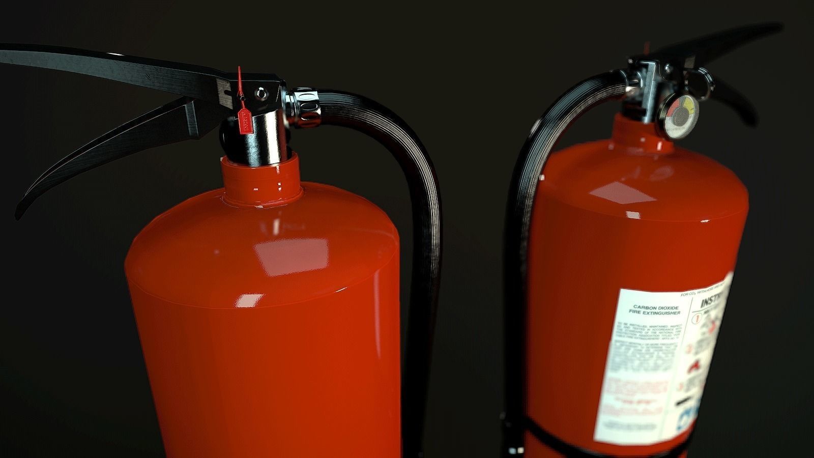 Fire Extinguisher Low-poly 3D model_9