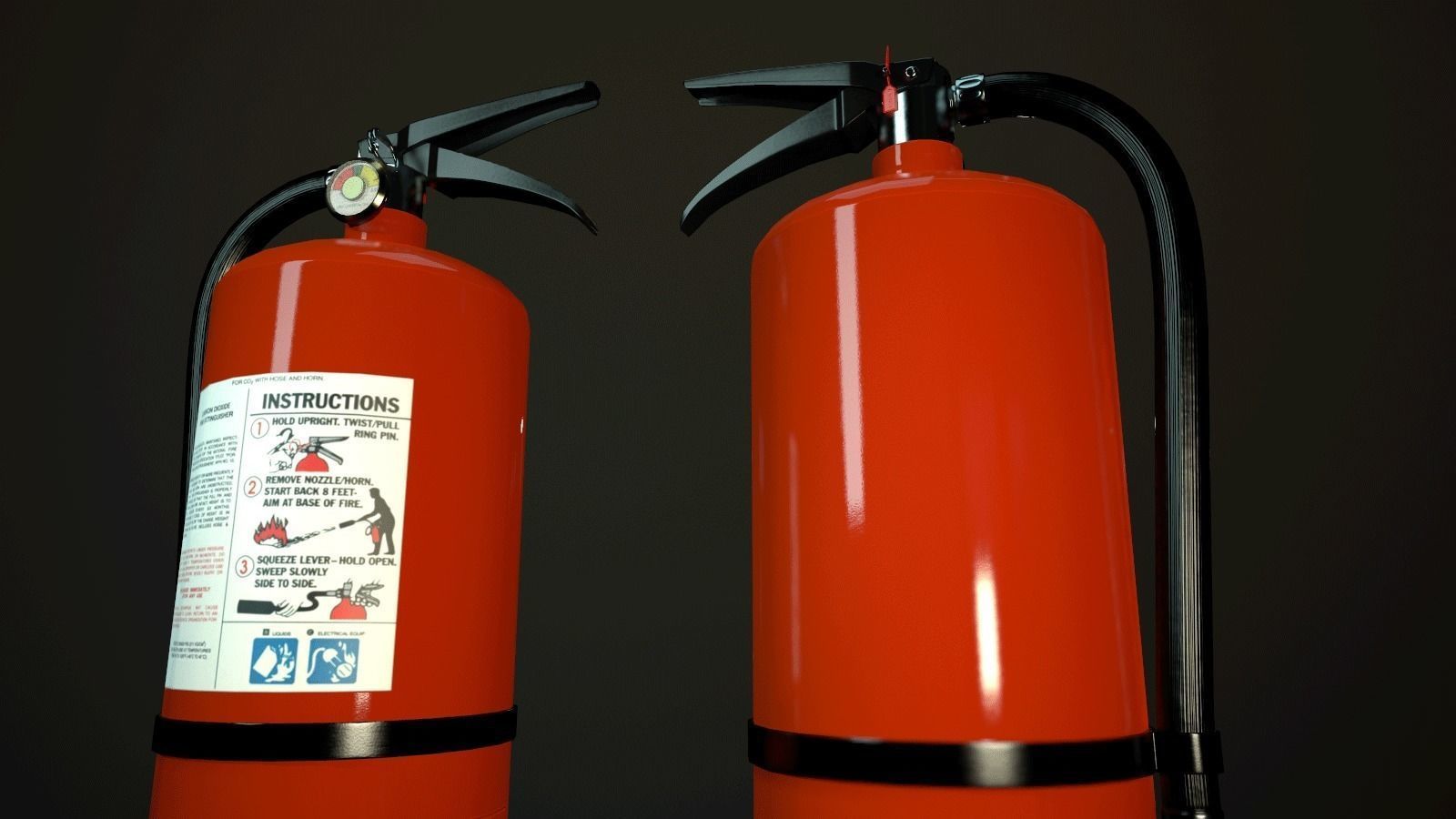 Fire Extinguisher Low-poly 3D model_4