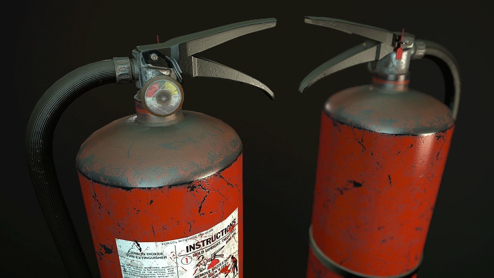Fire Extinguisher Low-poly 3D model_5