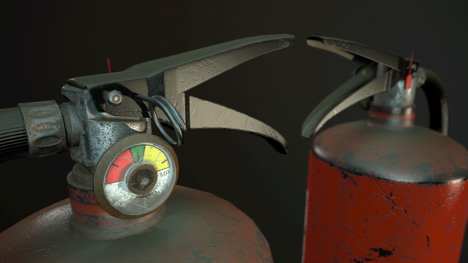 Fire Extinguisher Low-poly 3D model_10