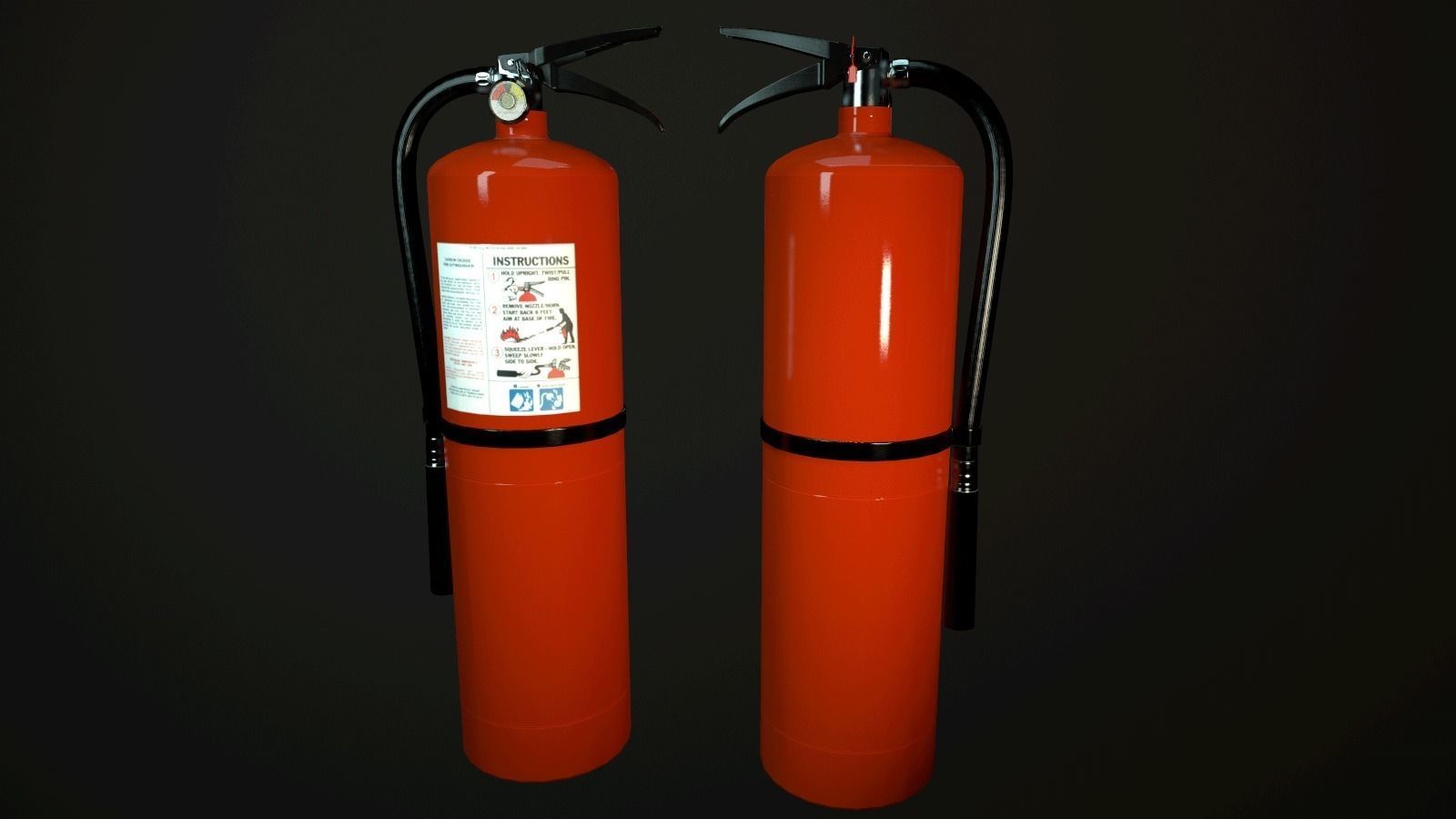 Fire Extinguisher Low-poly 3D model_1