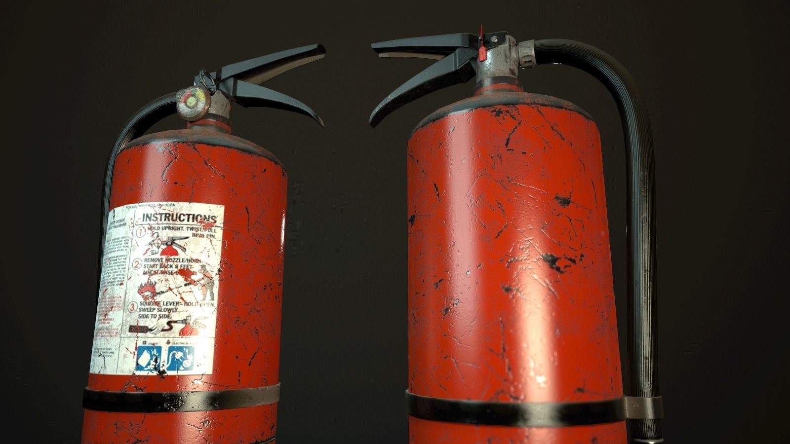 Fire Extinguisher Low-poly 3D model_3