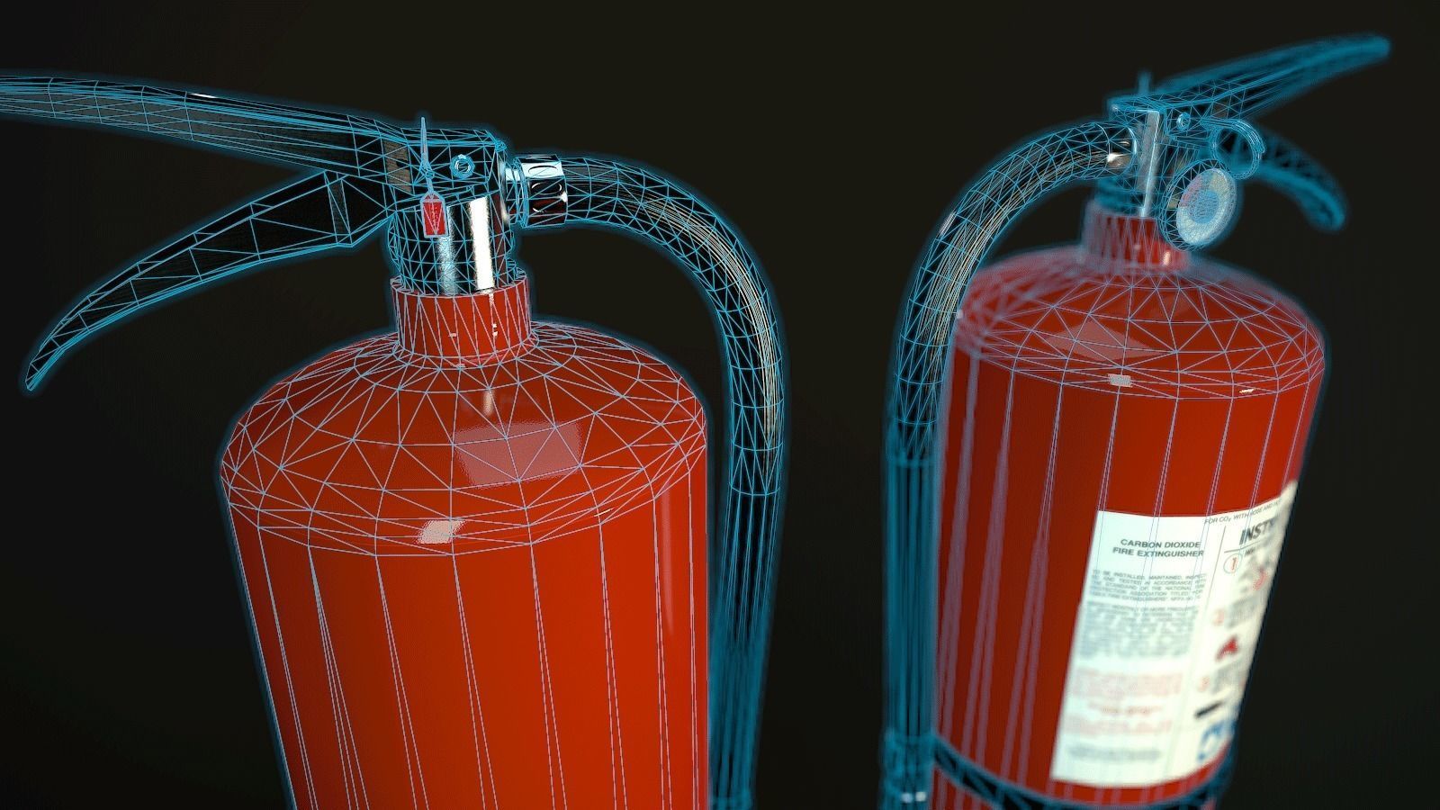 Fire Extinguisher Low-poly 3D model_8