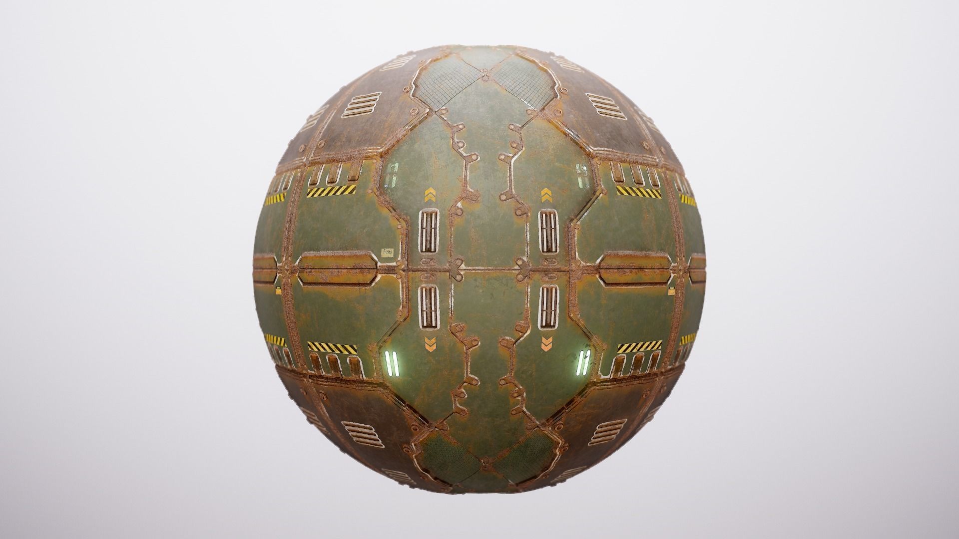 PBR Sci-Fi Spaceship Texture 64 Low-poly 3D model_3