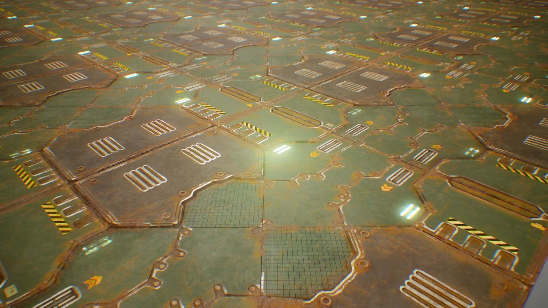 PBR Sci-Fi Spaceship Texture 64 Low-poly 3D model_1