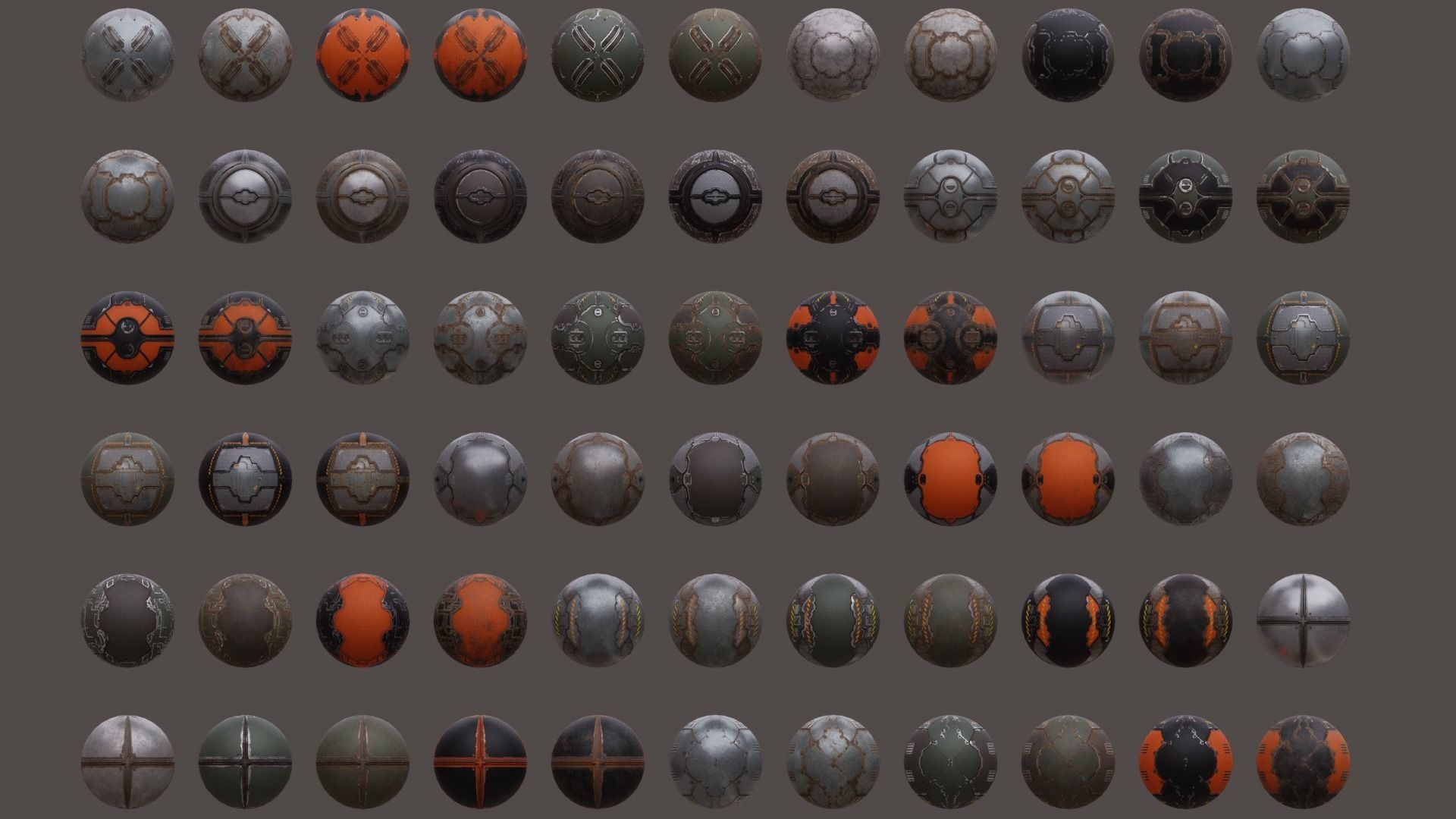 PBR Sci-Fi Spaceship Texture 64 Low-poly 3D model_5