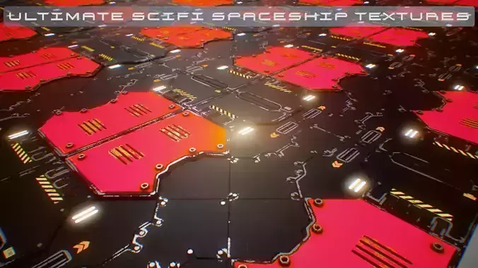 PBR Sci-Fi Spaceship Texture 65 Low-poly 3D model
