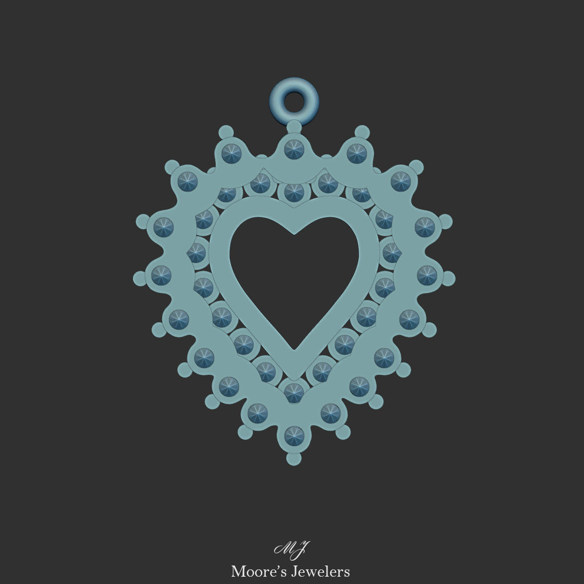 Heart Pendant 3d Model Stl File 3D print model_5