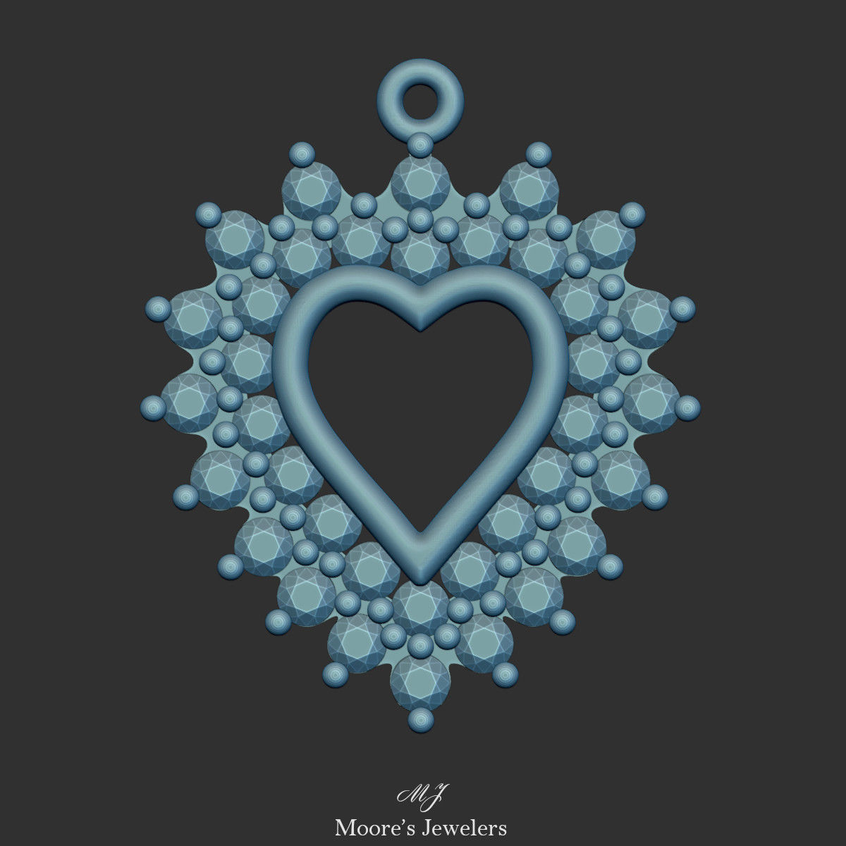 Heart Pendant 3d Model Stl File 3D print model_2