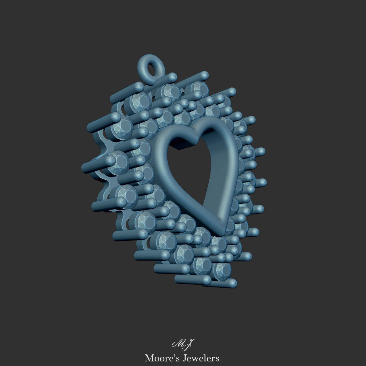 Heart Pendant 3d Model Stl File 3D print model_8