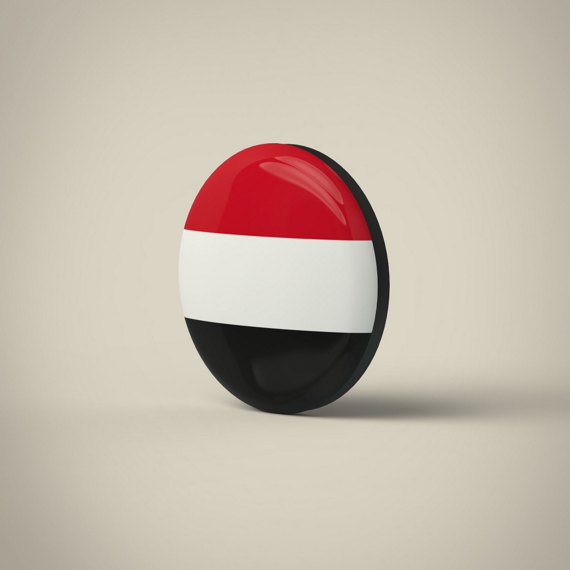 Yemen Badge Low-poly 3D model_2