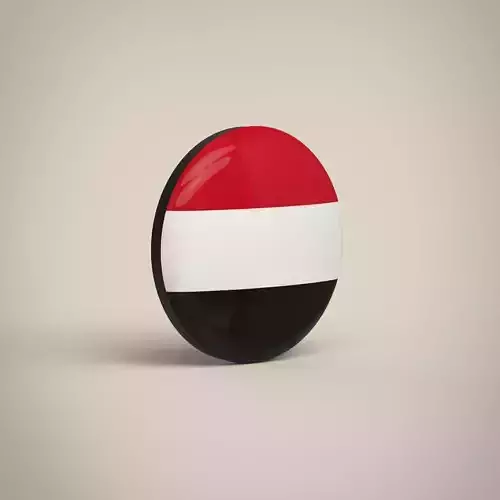 Yemen Badge Low-poly 3D model