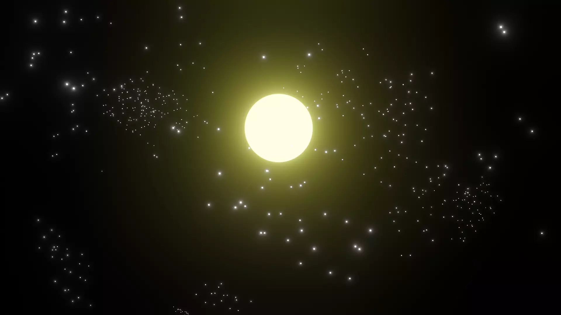moon and stars Low-poly 3D model
