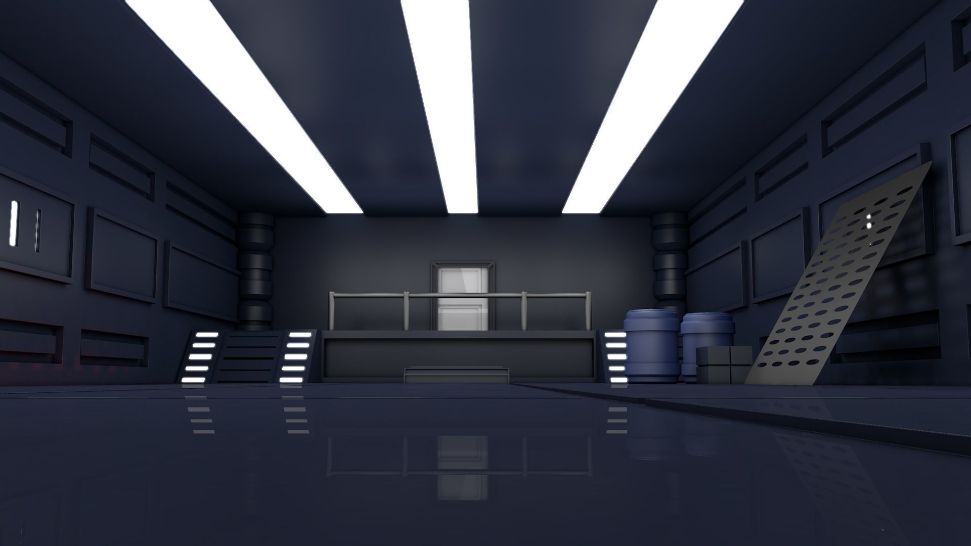 Sci Fi Room 3D model_1
