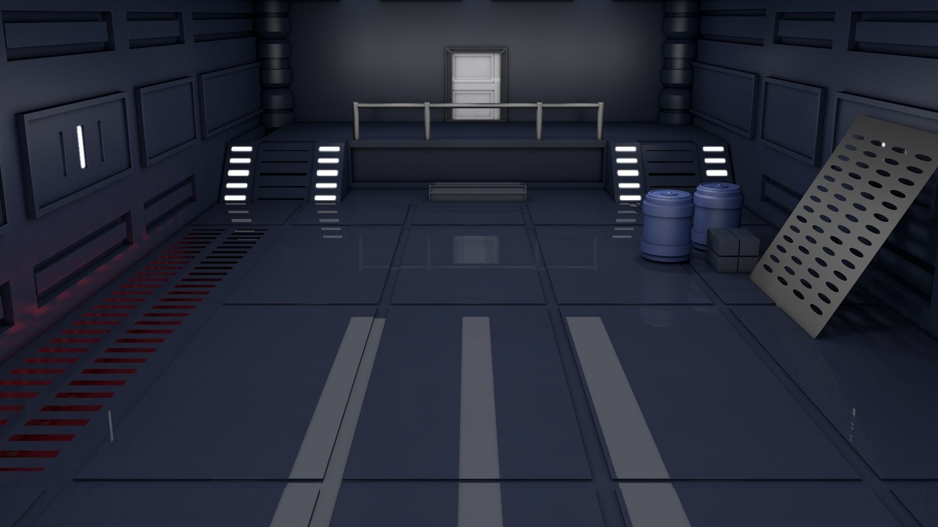 Sci Fi Room 3D model_2
