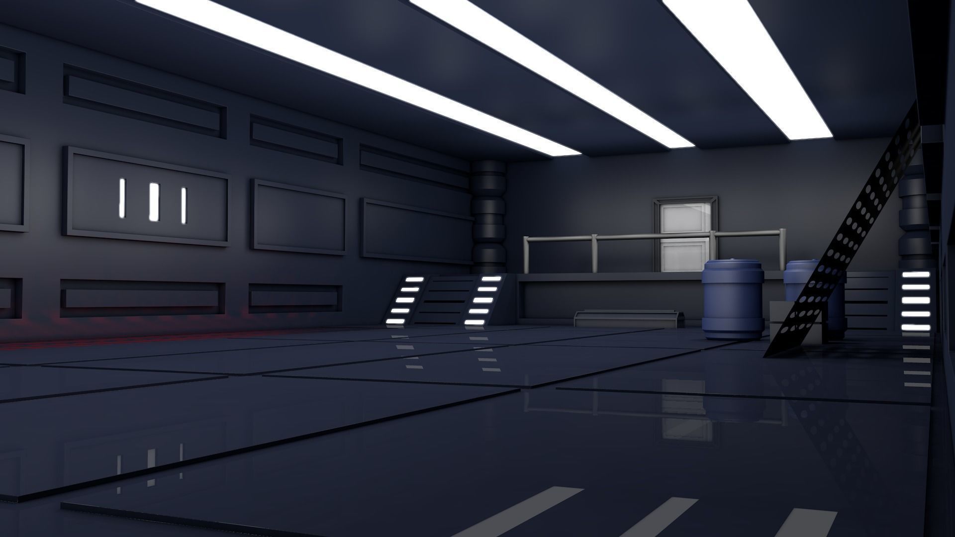 Sci Fi Room 3D model_4